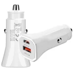شارژر فندکی ارلدوم مدل ES-127 با پورت دوگانه PD و USB