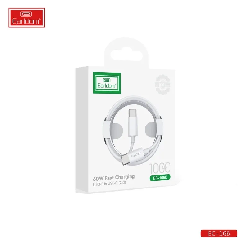 کابل-شارژ-دو-سر-تایپ-سی-ارلدام-مدل---ec-166c--pd60w-2 کابل شارژ دو سر تایپ سی ارلدام مدل - EC-166c -PD60W - تصویر 1