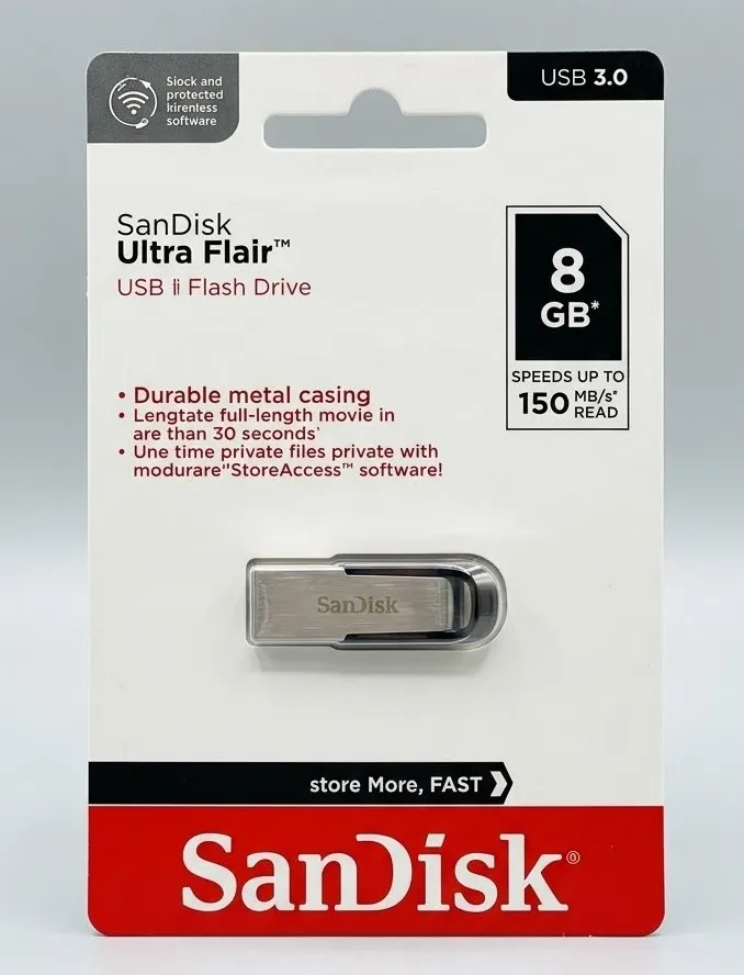 فلش-8-سندیسک-1 فلش مموری سن دیسک Ultra Fit ظرفیت 8 گیگابایت USB 3.0 - تصویر 1